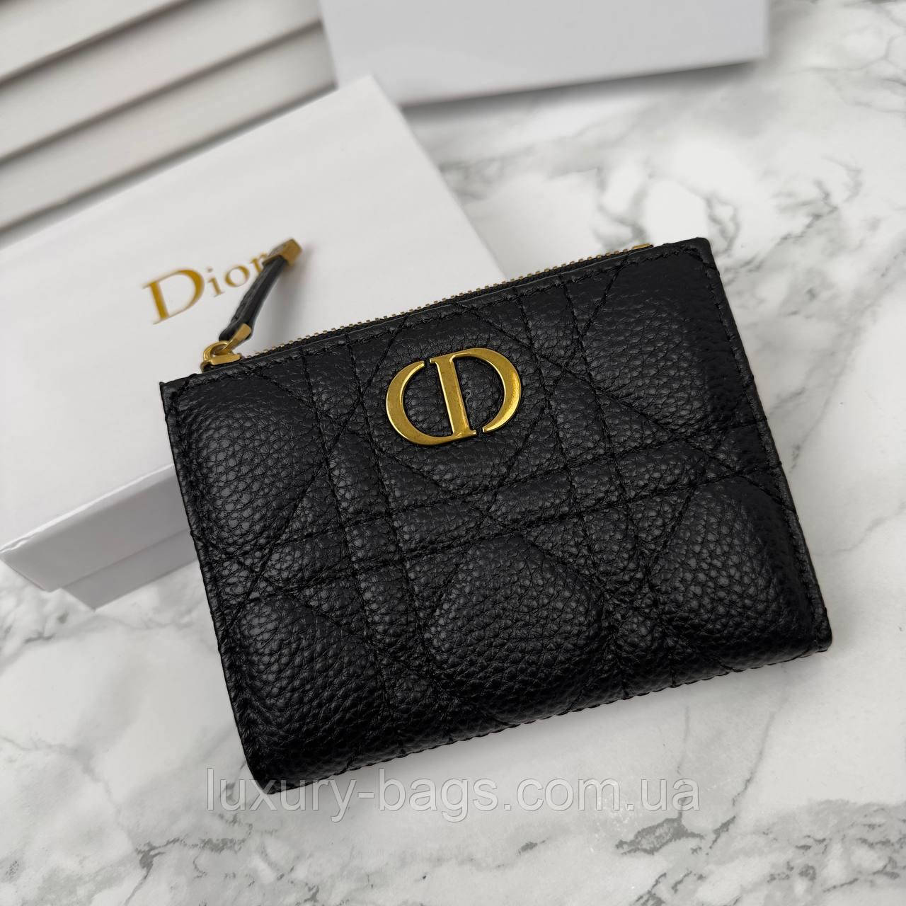 Складаний жіночий шкіряний гаманець Dior, фото 1