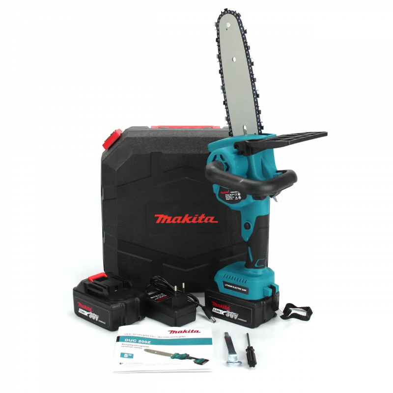 Акумуляторна мініпила Makita DUC200Z (36V, 5AH). Шина 20 см. Безщіткова. Зі змащенням ланцюга
