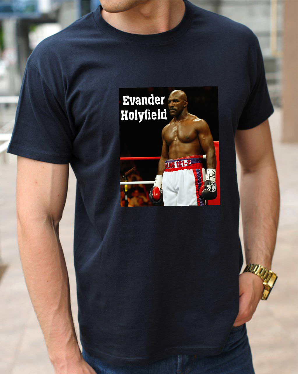 Мужская одежда с боксерами, майка Эвандер Холифилд футболки бокс - интернет магазин футболки с тематикой бокса - фото 7 - id-p2055717391