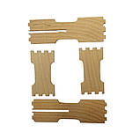 Рамка для стільникового меду під рамку 435x145 мм по 6 шт. з боковим пропилом, фото 6