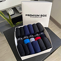 Подарочный мужской набор Tommy Hilfiger Premium Box трусы боксеры 5 штук и 12 пар носков Томми Хилфигер
