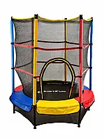 Батут детский Just Fun 140см Multicolor с защитной сеткой для детей W_2165