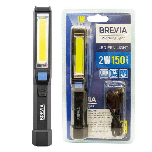 Ліхтар інспекційний LED Bravia 2W COB+1W LED, 150 Lm, 900 mAh / переноска для СТО, фото 1