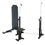 Лава для жиму лежачи під негативним кутом + стійки з Т-подібною страховкою під штангу бруса W_2168, фото 2