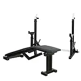 Лава для жиму лежачи під негативним кутом + стійки з Т-подібною страховкою під штангу бруса W_2168, фото 3