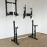 Лава для жиму пряма 250 кг + стійки регульовані під штангу + страховка 40х40х2 мм до 200 кг W_2169, фото 4