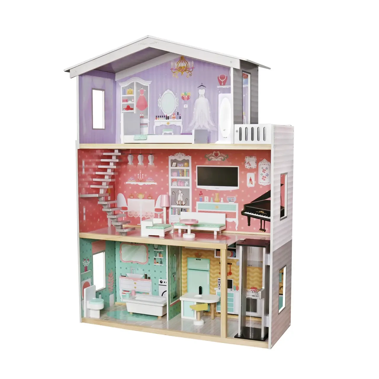 Будиночок ляльковий ігровий AVKO Вілла Малібу для ляльок Барбі + меблі R_2173