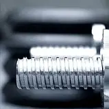 Штанга + гантелі STRONG Набір 140 кг диски з покриттям пластик гриф прямий + вигнутий W_2176, фото 8