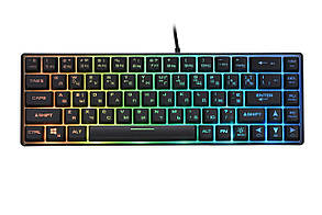 2E Gaming Клавіатура KG345 RGB 68key USB Transparent