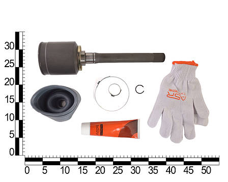 ШРУС ВАЗ 2123 внутрішній правий (довжин.) 24 шліци (з пильовиком і хомутами) (24x22) "граната", фото 2