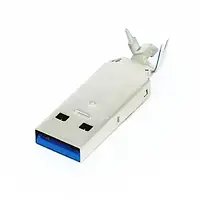 Штекер USB 3.0 тип A разборной, под шнур, без корпуса