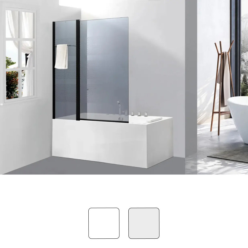 Скляна шторка для ванни Avko Glass 542-8 100x140 перегородка для ванної W_7438