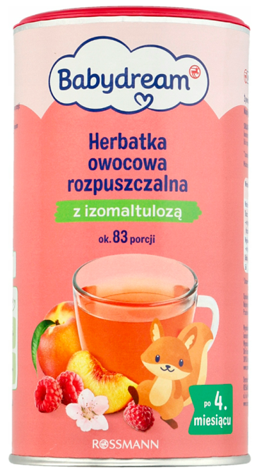 Фруктовий чай Babydream дитячий "Персик і малина, 190 г, фото 1