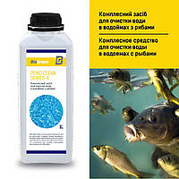 Препарат для очищення води у водоймах з рибами Pool clean series-E ТМ BioGreen 1л, хімія для басейну