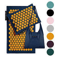 Килимок акупунктурний + подушка 4FIZJO Eco Mat 68 x 42 см Аплікатор Кузнєцова Набір W_1896 2100, Чорний