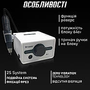 Фрезер для манікюру Strong 211/ H400 40000 об/хв ( фрезер апарат машинка манікюрна Стронг 211 ), фото 2