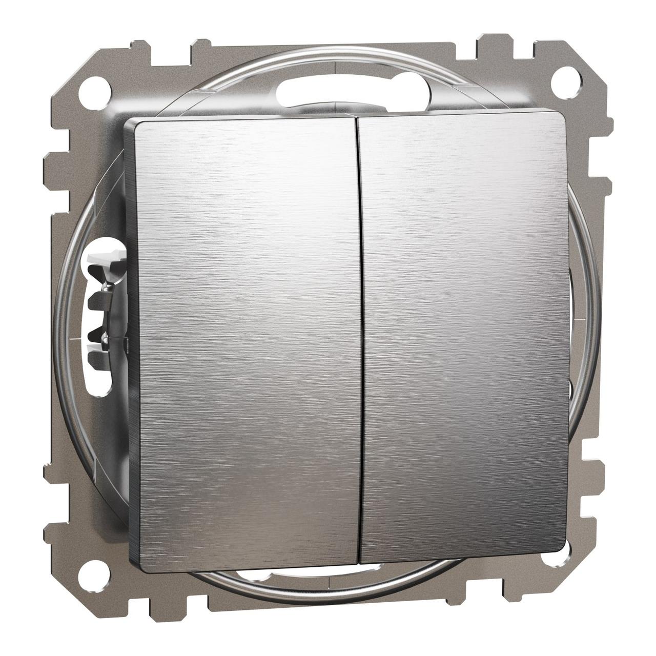 Вимикач 2-кл SE Sedna Elements SDD170105 матовий алюміній