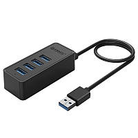 USB-хаб ORICO USB 3.0 4 порта (W5P-U3-100-BK-PR) (CA911264)