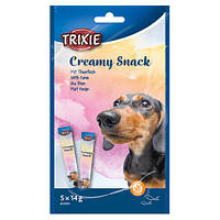 Лакомство Creamy Snack для собак с тунцом, 5 х 14г