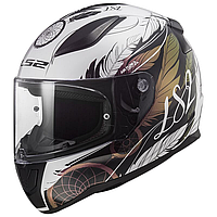 Шлем интеграл LS2 FF353 Rapid Boho White/Black/Pink S (55-56)