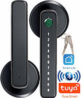 Розумний блютуз Smart кодовий замок зі сканером відбитка пальця Finger lock дверна ручка, чорнийEStyle