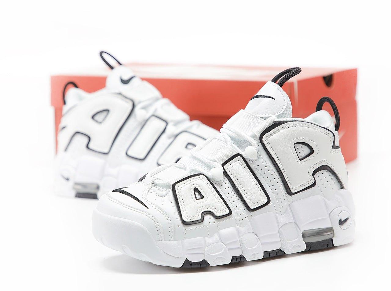 Air More Uptempo 96 Nike White Navy Blue (Найк Аптемпо чоловічі кросівки біло-сині)