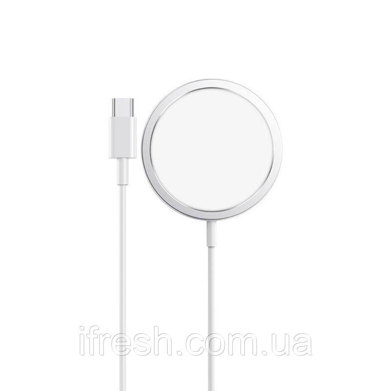 Бездротовий зарядний пристрій Hoco CW30 Pro Original MagSafe 15W, Silver (744036)