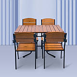 Комплект меблів для кафе "Феліція" Тік 4 стільця. Металевий каркас від Mix-Line, фото 10