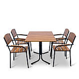 Комплект меблів для кафе "Феліція" Тік 4 стільця. Металевий каркас від Mix-Line, фото 7