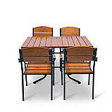 Комплект меблів для кафе "Феліція" Тік 4 стільця. Металевий каркас від Mix-Line, фото 5