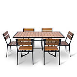 Комплект меблів для кафе "Ріо Максі" Тік 6 стільців. Металевий каркас від Mix-Line, фото 2