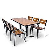 Комплект меблів для кафе "Ріо Максі" Тік 6 стільців. Металевий каркас від Mix-Line, фото 6