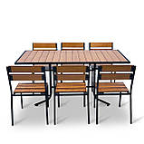 Комплект меблів для кафе "Ріо Максі" Тік 6 стільців. Металевий каркас від Mix-Line, фото 9