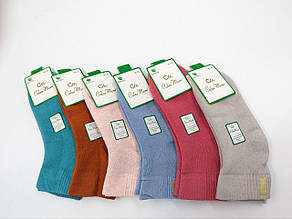 Шкарпетки жіночі махрові Calze More thermal, теплі однотонні 36-40, 6  пар/уп, яскравий мікс