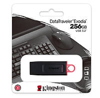 USB 3.2 флэш накопитель 256GB Kingston DataTraveler Exodia (DTX/256GB) слайдер чёрный + розовый