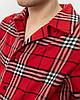 Піжама чоловіча домашня фланелева сорочка зі штанами Червоно-біла клітинка, фото 7