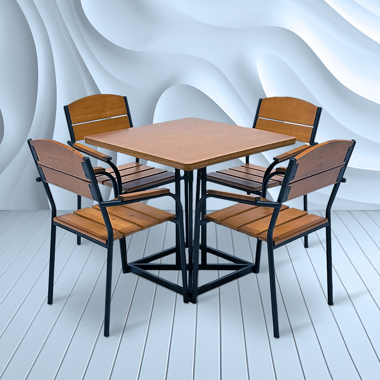 Набір для дачі стіл та стільці "Фіона" Тік від Mix-Line, фото 1