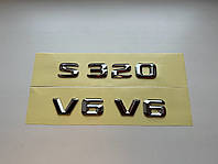 Хромированная Эмблема Шильдик надпись S320 V6 Мерседес Mercedes, S320, W220, W221, W222