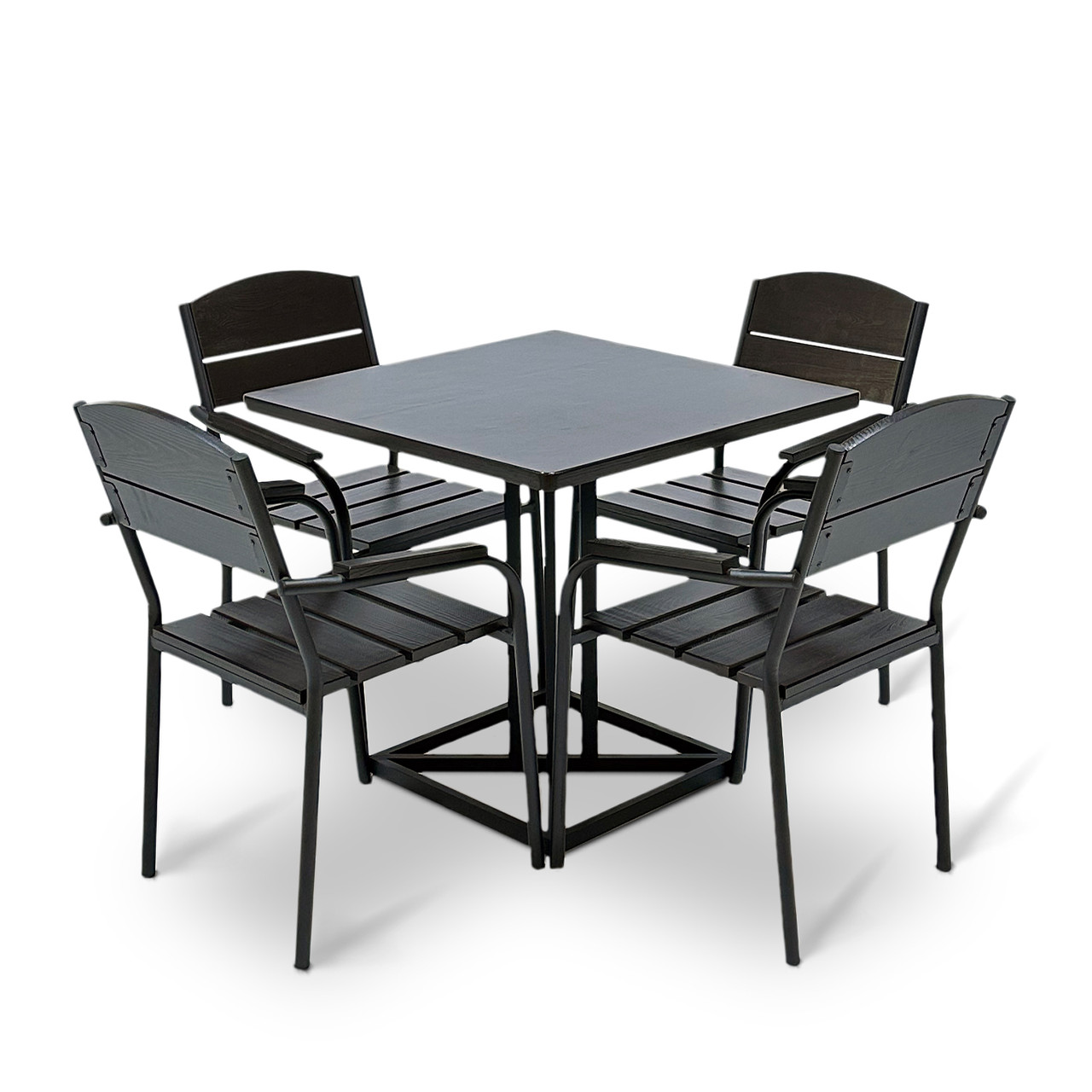 Набір стіл та стільці садових меблів "Фіона" Венге від Mix-Line