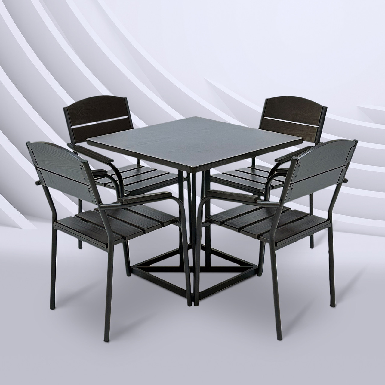 Набір для дачі стіл та стільці "Фіона" Венге від Mix-Line, фото 1