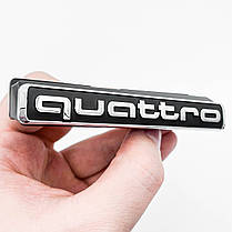 Емблема для решітки Quattro AUDI (Ауді) для Q3 (8U) 2015-2018 (Facelift) - 9,5 х 1,2 см, фото 3