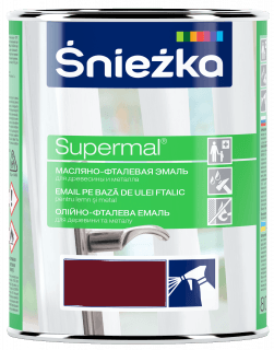 Емаль Sniezka Supermal олійно-фталева вишнева F595 0.8 л