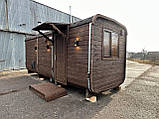 Дерев'яна мобільна Баня-Квадро"Беверен" 6 м (вільха, з котелом на дровах), фото 2