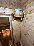 Дерев'яна мобільна Баня-Квадро"Беверен" 6 м (вільха, з котелом на дровах), фото 4