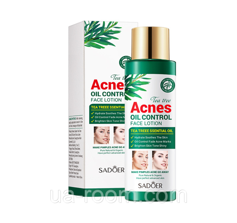 Лосьон для лица против акне с маслом чайного дерева Sadoer, 120 мл ...