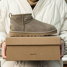 Жіночі уги UGG Ultra Mini Beige Olive Suede