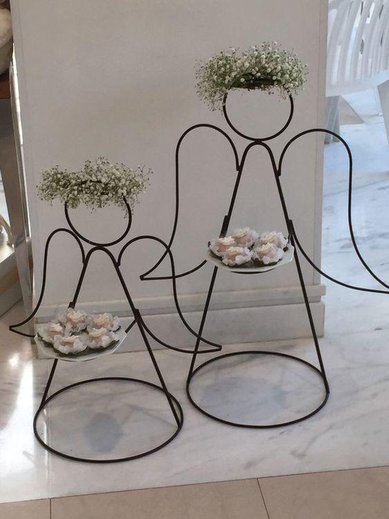 Свічник "Ангел" настільний чорний металевий 230 мм для однієї свічки