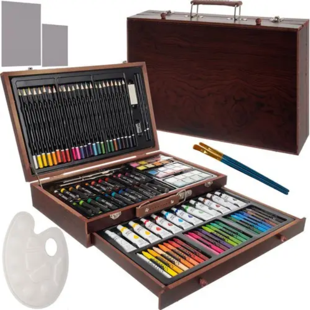 Художественный набор для рисования чемоданчик для подростков LEWEIHUAN 127 предметов - фото 1 - id-p2055856655