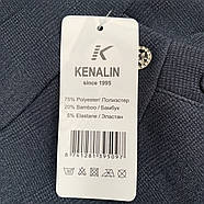 Штани жіночі термо на флісі Kenalin, розмір 5XL-6XL, сині, 9224-12, фото 4