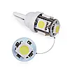 Світлодіодні LED лампочки з цоколем T10 (W5W, 9V-12V,5050-5smd БІЛІ), безцокольні лід лампи в габарити / 2шт, фото 3